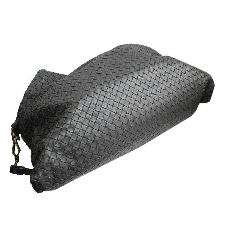 【包稅】BOTTEGA VENETA 灰色編織大手提單肩包-3