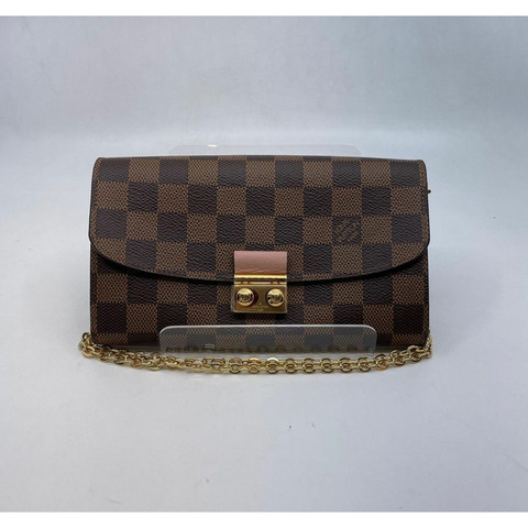 LOUIS VUITTON CroiSET 皮夾鏈條斜背包 N61273
