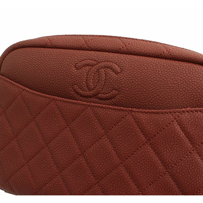【包稅】CHANEL 玫瑰棕色軟魚子醬金色五金相機斜背包 26 系列-5