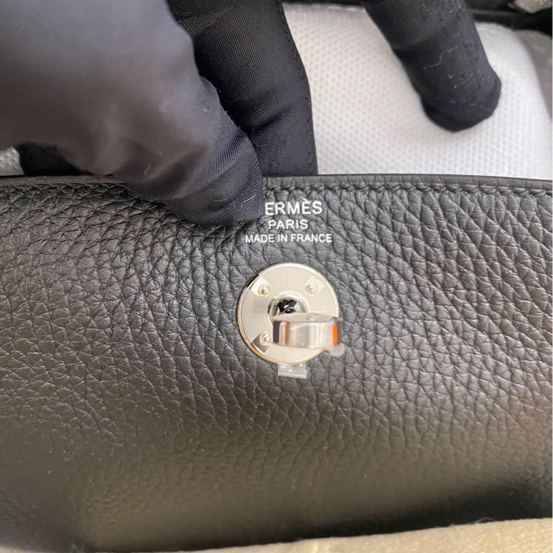 Hermes Mini Lindy 黑銀二代 tc皮 K刻-2