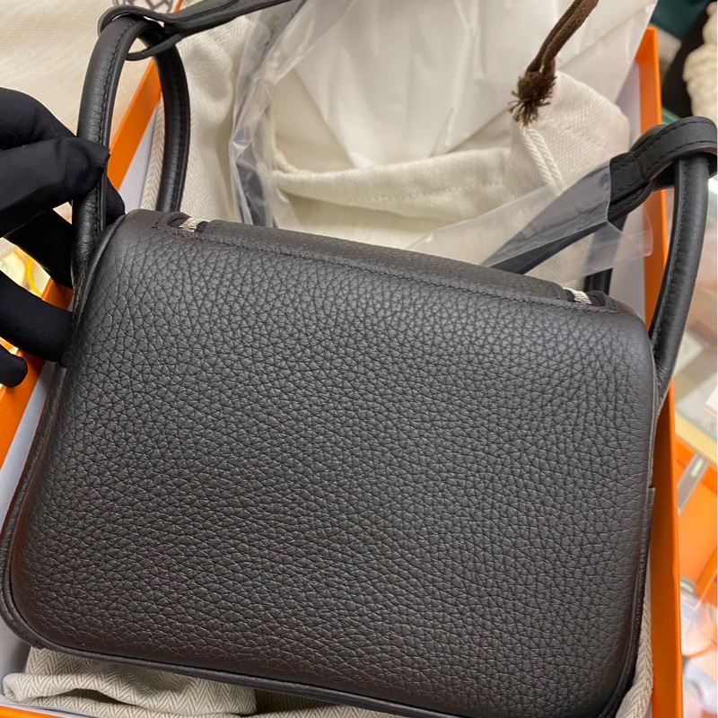 Hermes Mini Lindy 黑銀二代 tc皮 K刻-4