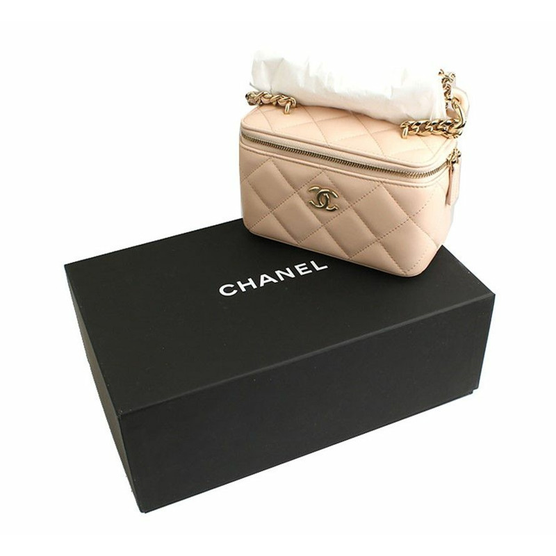 【包稅】CHANEL 化妝粉金斜背包 31-6