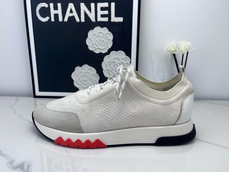 97新Hermes愛馬仕 白色針織運動鞋 42.5碼 無附件-3