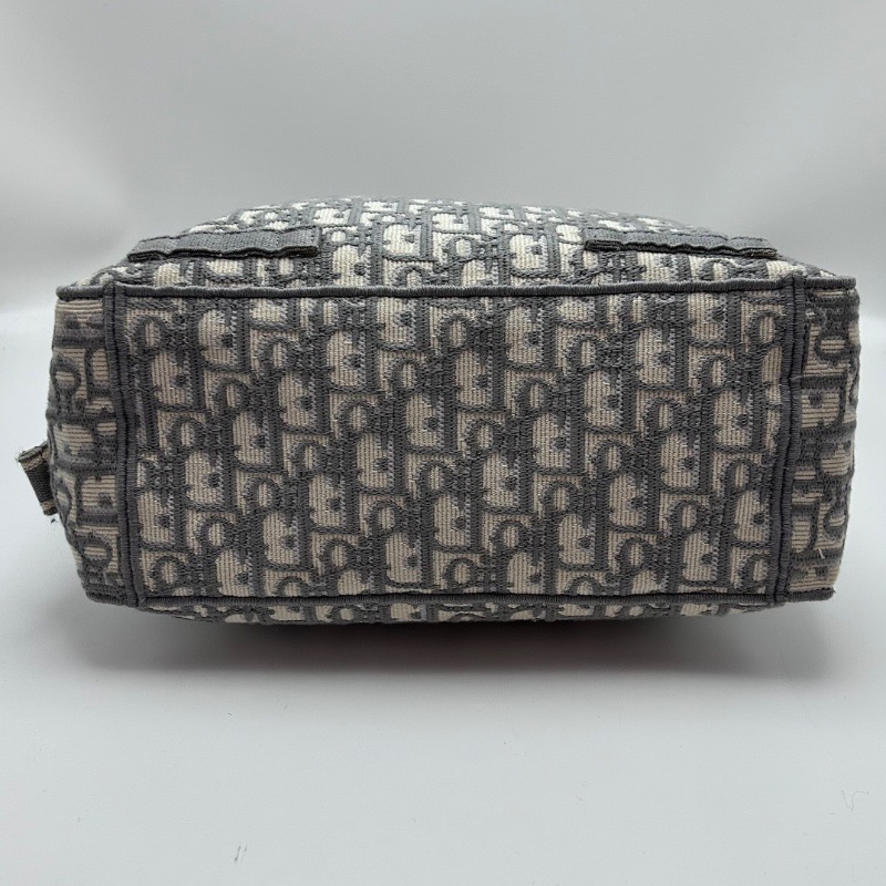 DIOR 淺灰色老花郵差肩背斜背包28*26*12 98新配件塵袋-4
