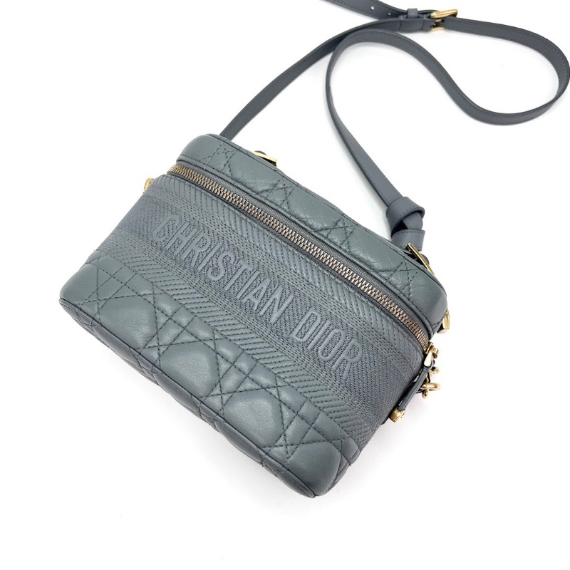 DIOR TraveIVanity霧霾藍小號化妝盒18*13*10.5 98新配件盒子塵袋-5