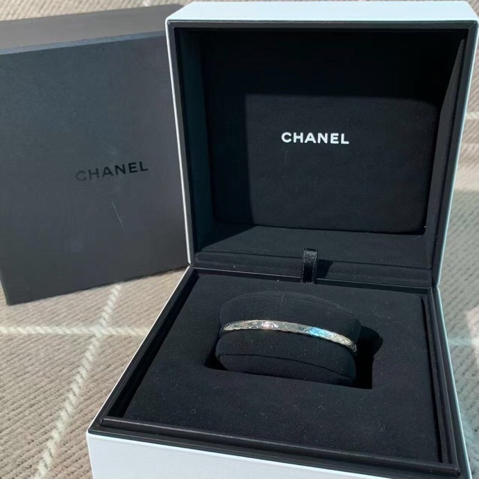 Chanel香奈兒白金窄版 coco crush 菱格紋手鐲S碼 24年購入-0