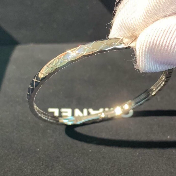 Chanel香奈兒白金窄版 coco crush 菱格紋手鐲S碼 24年購入-8