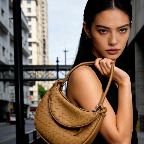 BV GemeIIi中號肩背半月雙子包35*23 98新配件塵袋