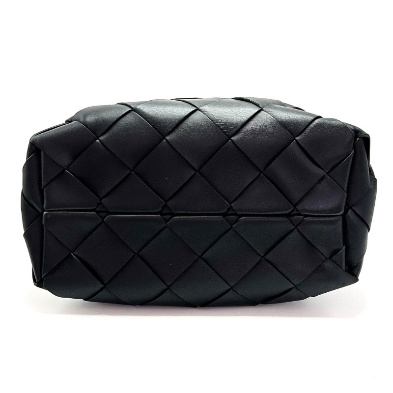 BV 黑色編織子母手提水桶包 29*32*14 98新配件塵袋-4