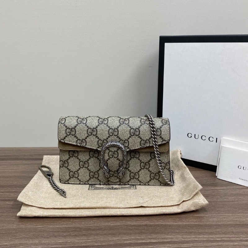 GUCCI老花mini酒神單肩斜挎鏈條包 99新 16.5*10*3.5配件:盒子塵袋-1