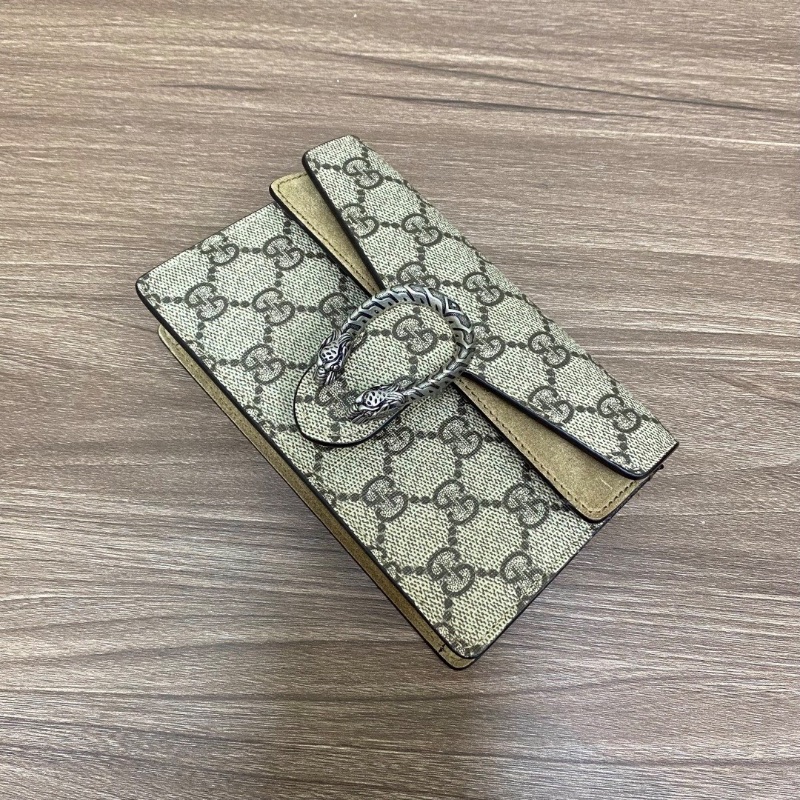 GUCCI老花mini酒神單肩斜挎鏈條包 99新 16.5*10*3.5配件:盒子塵袋-3