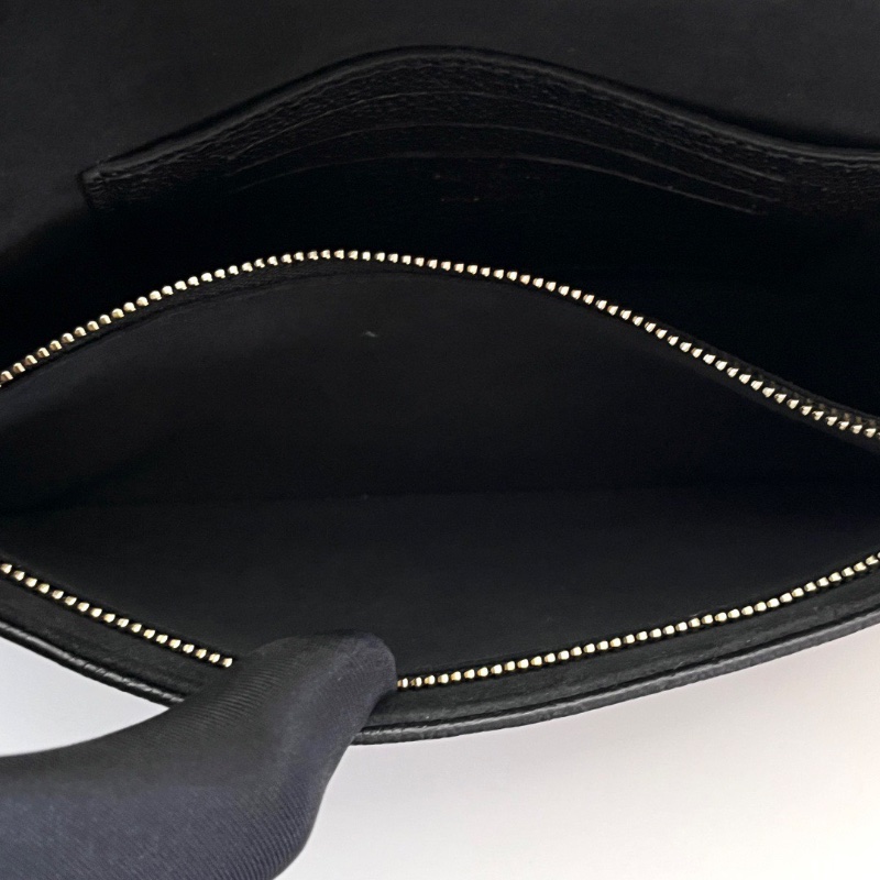 LV/路易威登Ivy全皮黑色壓花手提肩背鏈條包98新23*12*4配件塵袋盒子-2