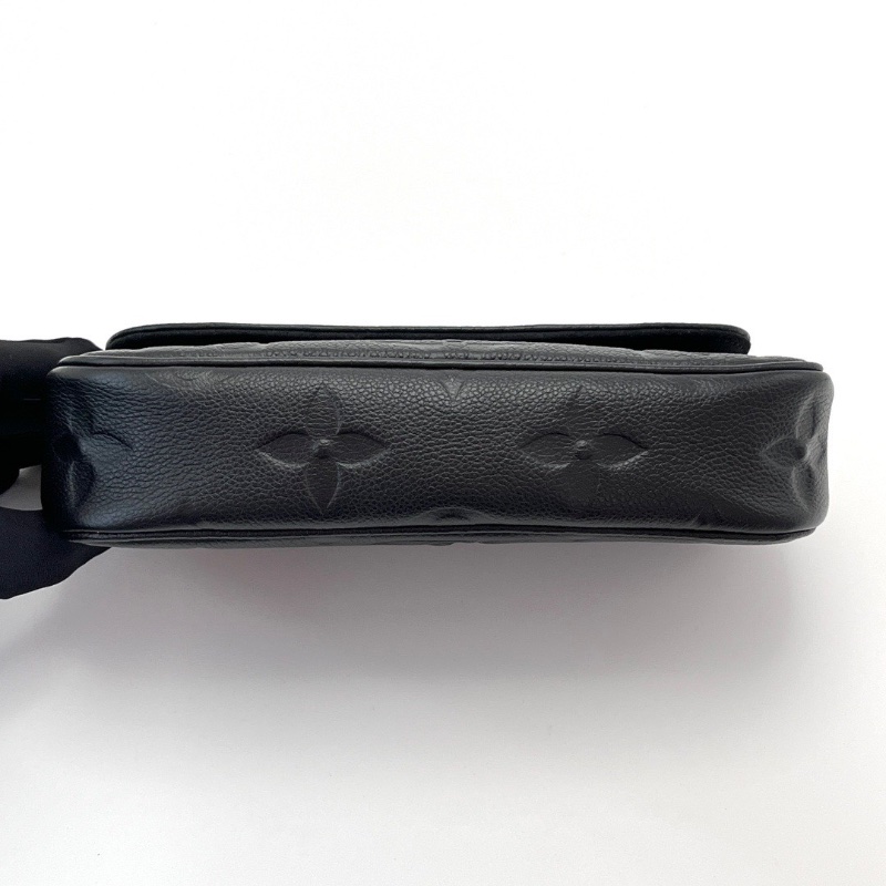 LV/路易威登Ivy全皮黑色壓花手提肩背鏈條包98新23*12*4配件塵袋盒子-4