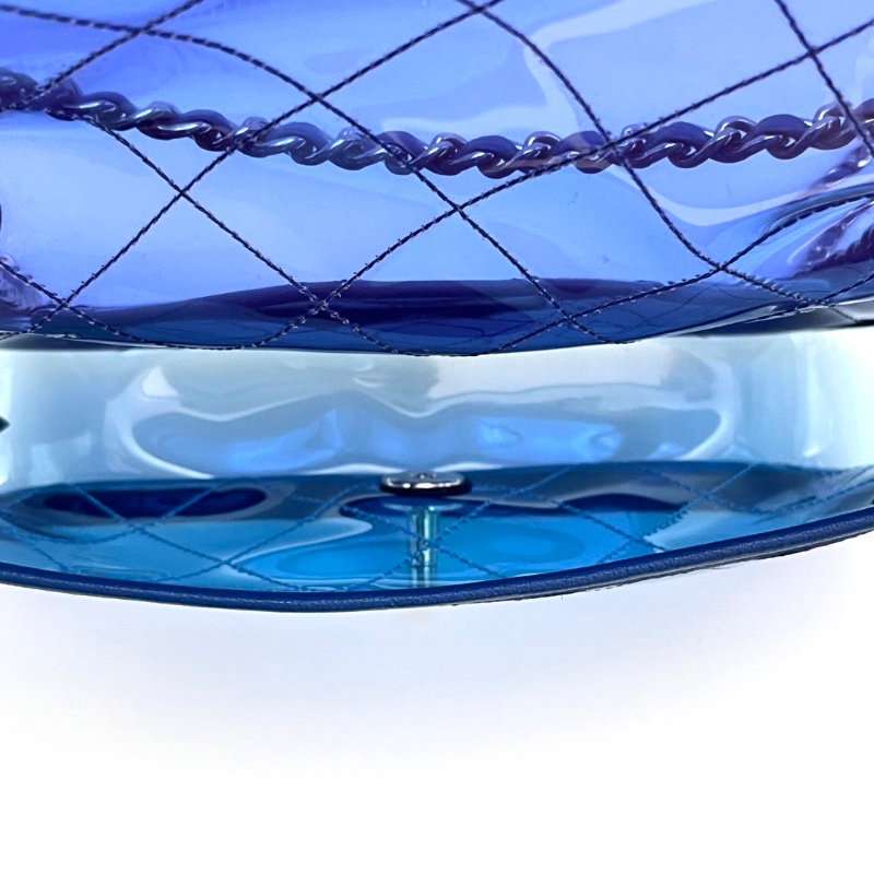 CHANEL CF PVC透明果凍包 98新21*12*5.5配件保卡塵袋-2