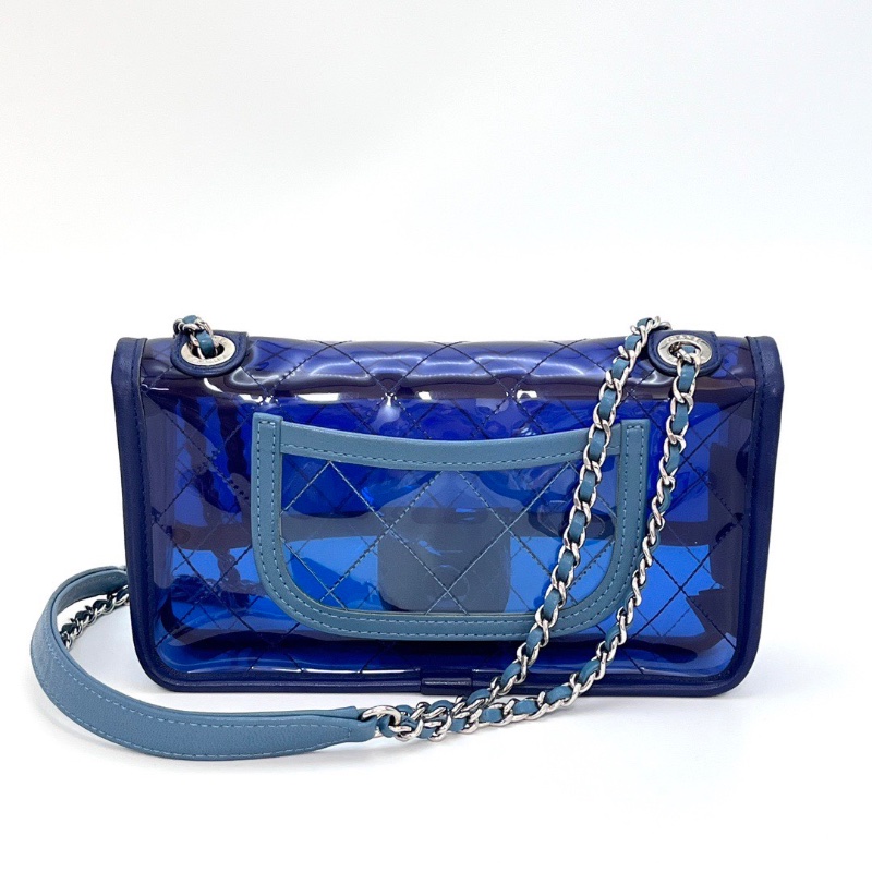 CHANEL CF PVC透明果凍包 98新21*12*5.5配件保卡塵袋-6