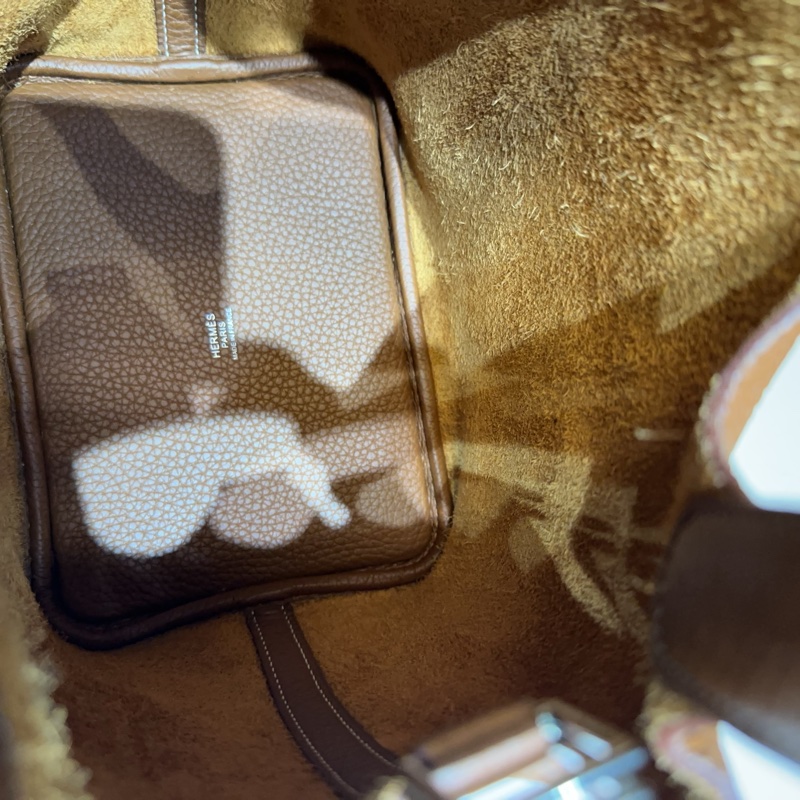 Hermes 37金棕銀釦Picotin 18菜籃子手提包-5