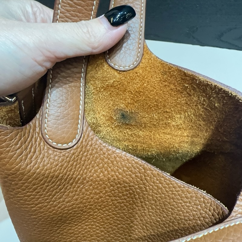 Hermes 37金棕銀釦Picotin 18菜籃子手提包-6