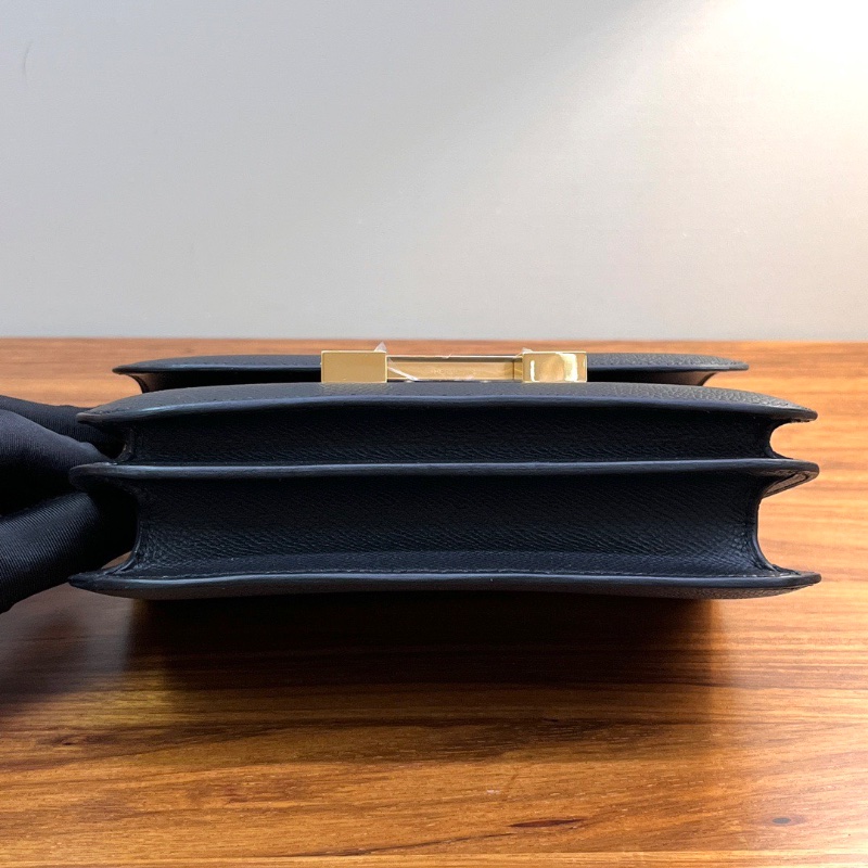 HERMES黑金康康19肩背斜背包19*15*5K刻全新全配-3
