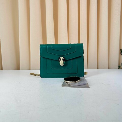 BVLGARI 綠色琺瑯蛇頭包 woc 小號款