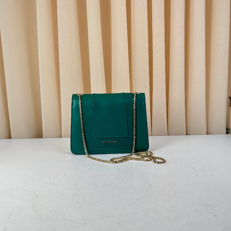 BVLGARI 綠色琺瑯蛇頭包 woc 小號款-1