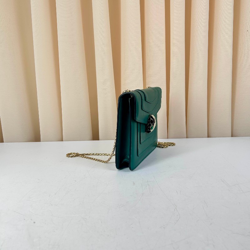 BVLGARI 綠色琺瑯蛇頭包 woc 小號款-3