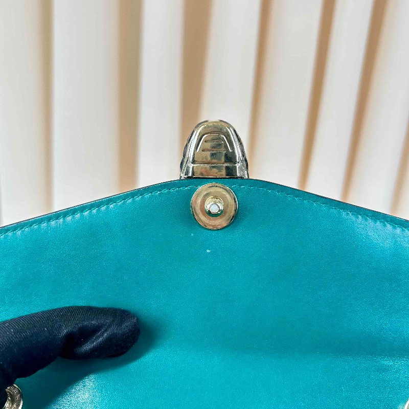 BVLGARI 綠色琺瑯蛇頭包 woc 小號款-9