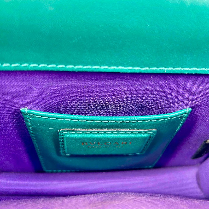 BVLGARI 綠色琺瑯蛇頭包 woc 小號款-13