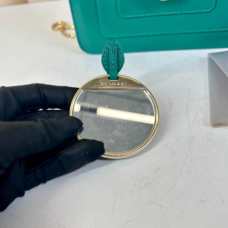 BVLGARI 綠色琺瑯蛇頭包 woc 小號款-18