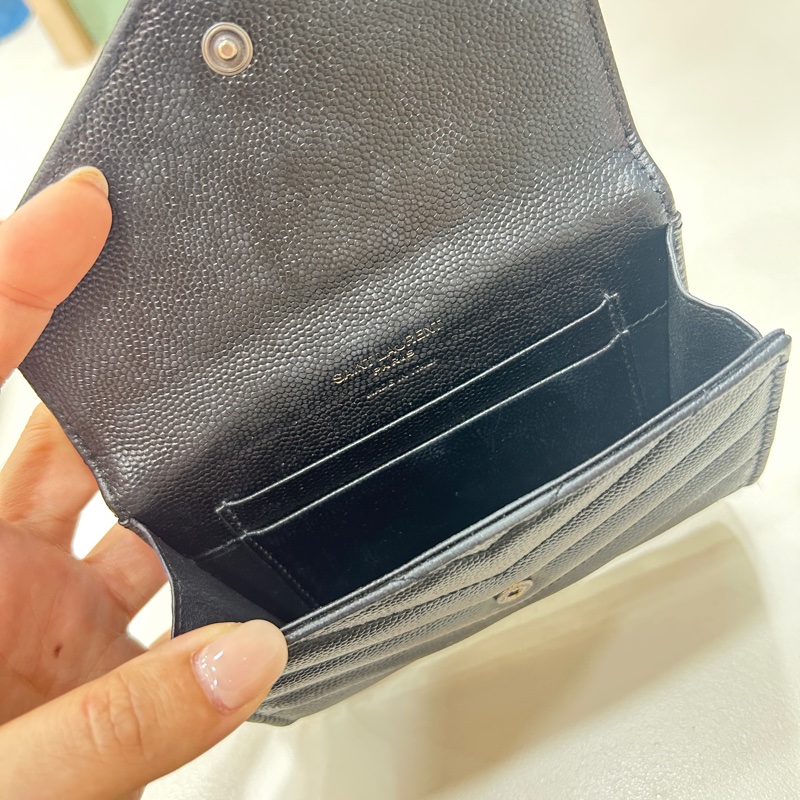 (暫售)YSL魚子醬牛皮信封皮夾-6