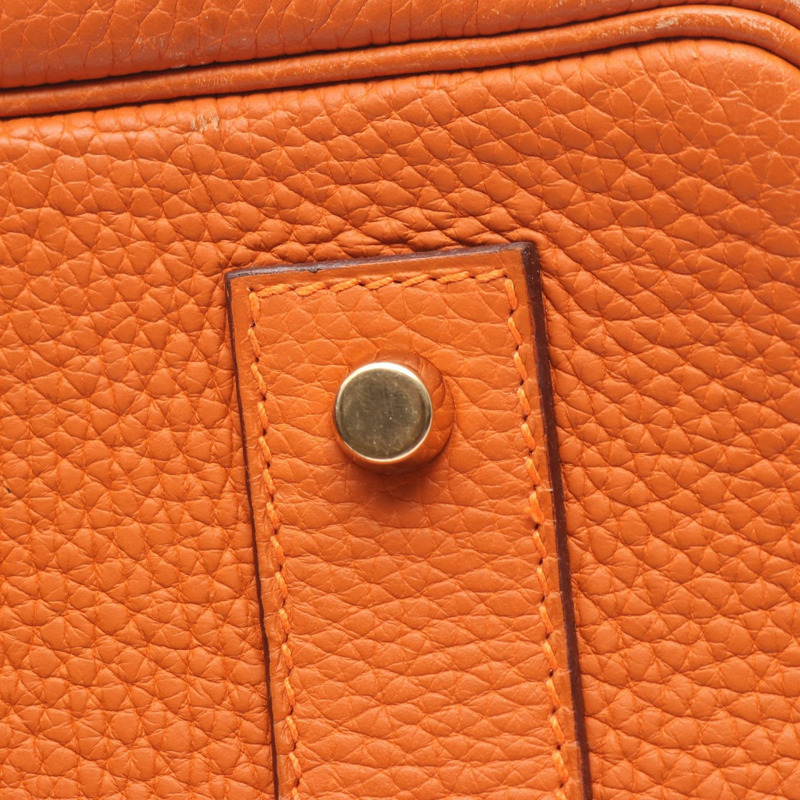愛馬仕 Birkin 單肩包 H Taurillon Clemence Potiron 橙色 二手 GHW-7
