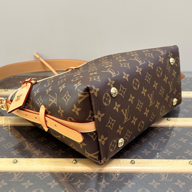 LV老花Carryall小號子母肩背斜背包全新閒置29*24*14配件盒子塵袋-5