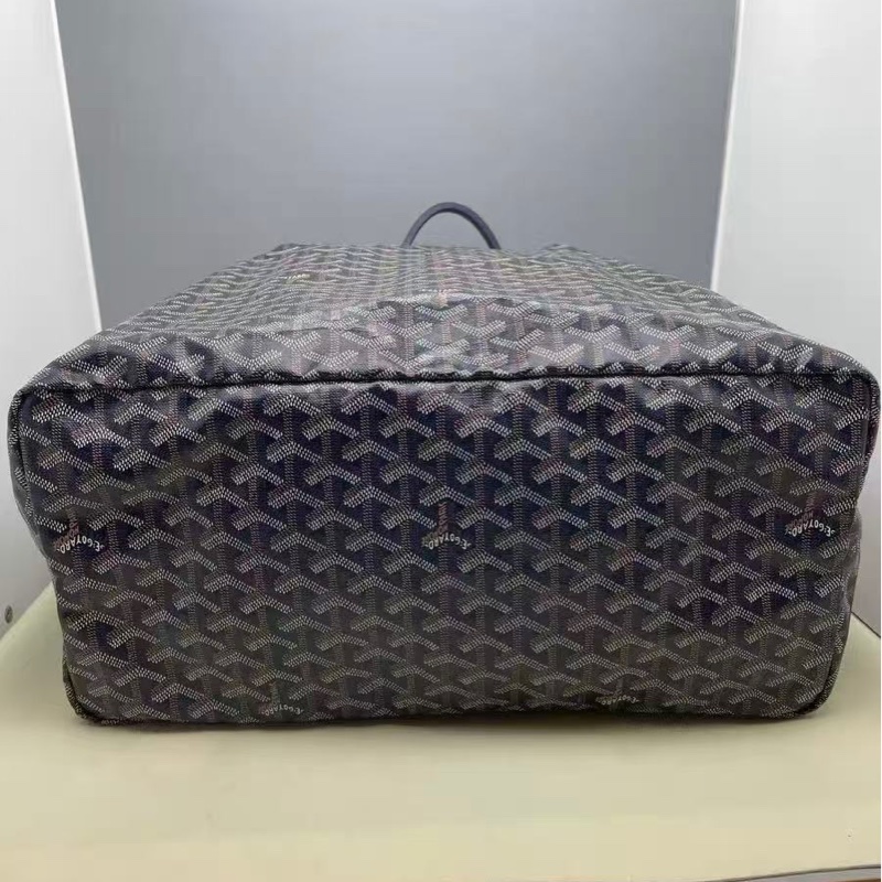 GOYARD藏青色Y字印花大號子母肩背購物袋99新39*32*18.5-5