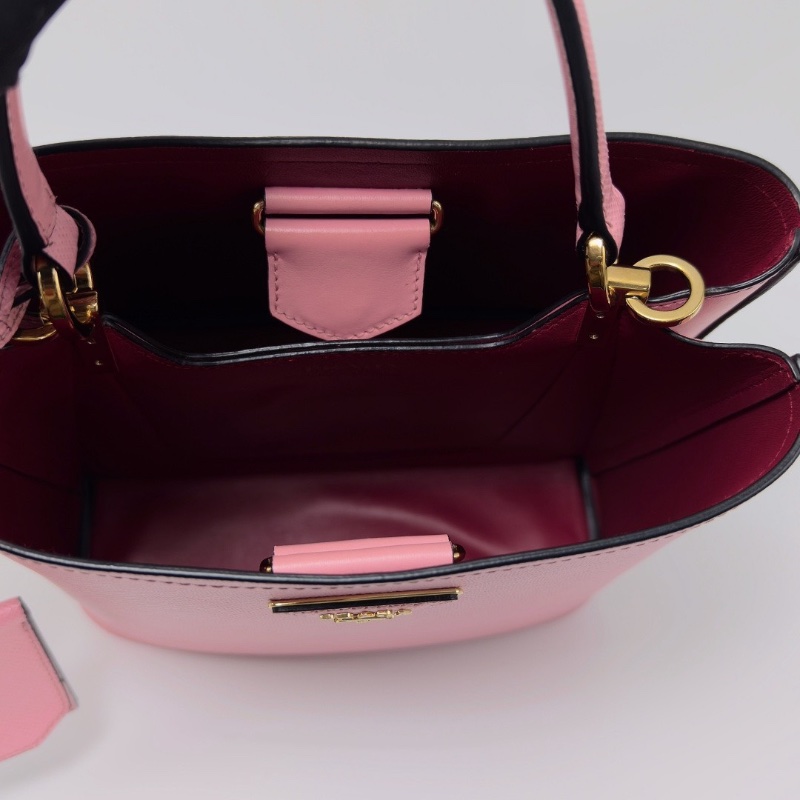 PRADA粉金Panier水桶肩背水桶包98新22*23*13配件塵袋-2