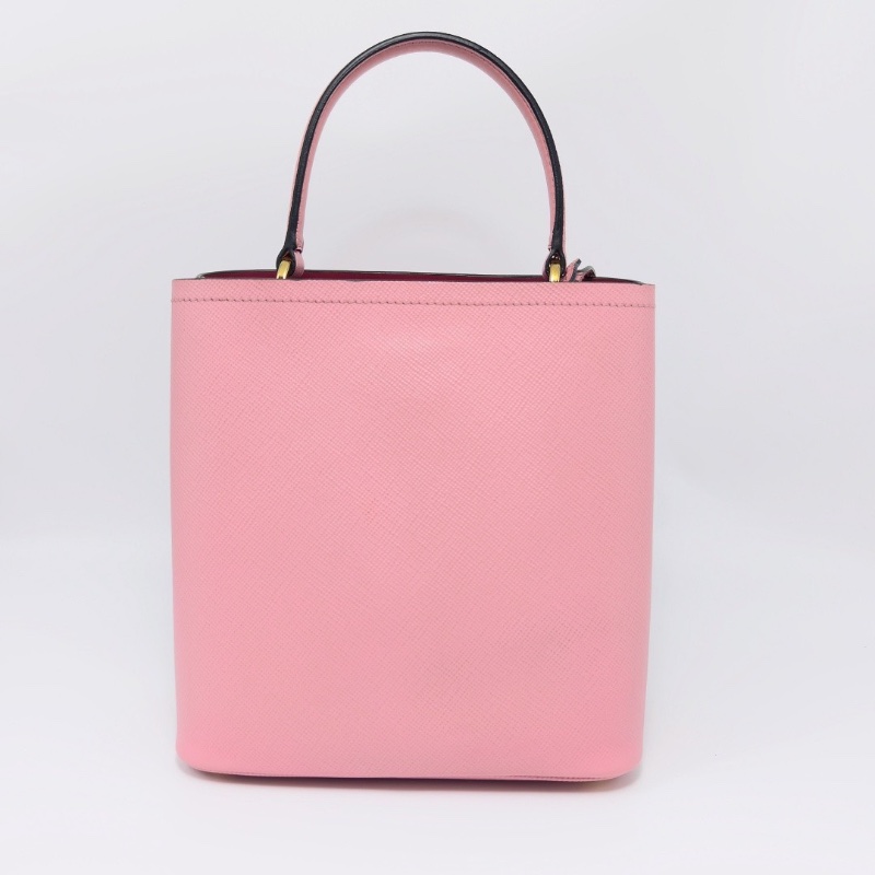 PRADA粉金Panier水桶肩背水桶包98新22*23*13配件塵袋-6