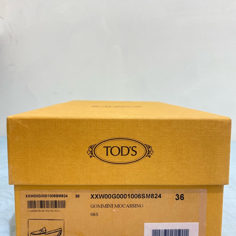 TOD’S GOMMINI MOCASSINO 綁帶豆豆休閒鞋 36號 女鞋 薰衣草藍 全新-10