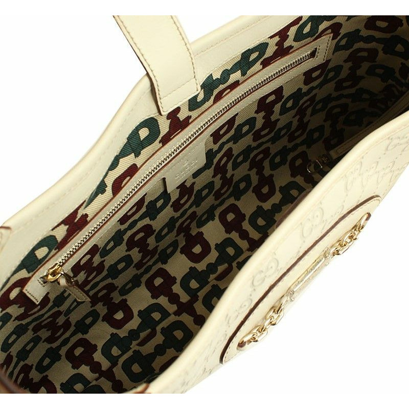 【包稅】GUCCI Shima 銀色象牙色單肩包-4