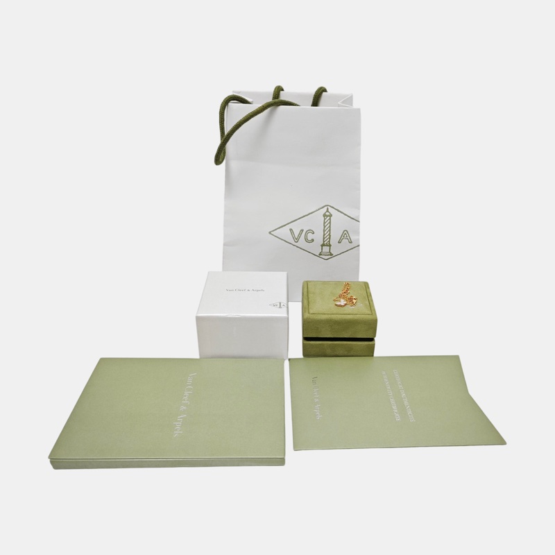 Van Cleef&Arpels Sweet Alhambra 18K黃金珍珠母貝蝴蝶🦋動物鑲嵌項鍊長度40cm-4