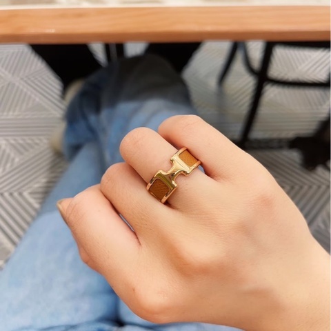激甜分享價✨愛馬仕Hermès Olympe戒指金棕色PM