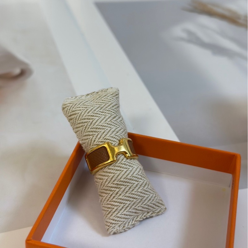 激甜分享價✨愛馬仕Hermès Olympe戒指金棕色PM-5