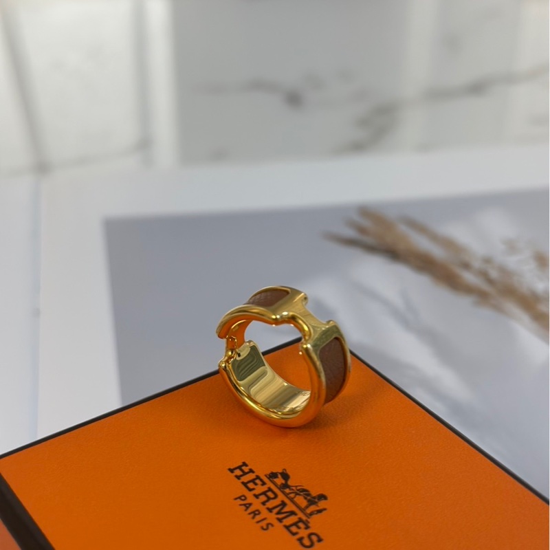 激甜分享價✨愛馬仕Hermès Olympe戒指金棕色PM-7