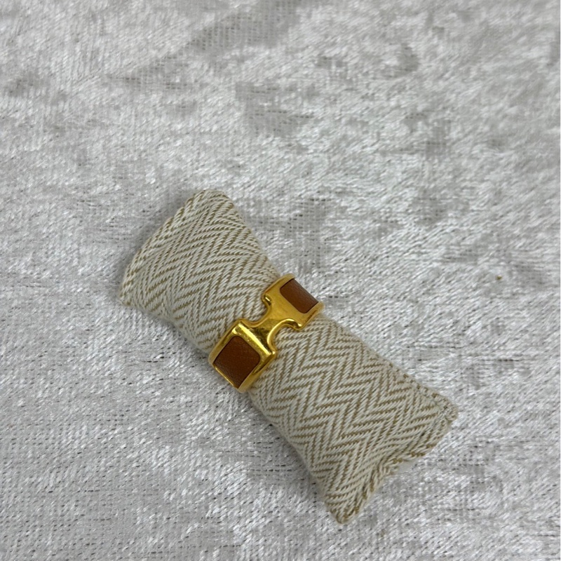 激甜分享價✨愛馬仕Hermès Olympe戒指金棕色PM-14