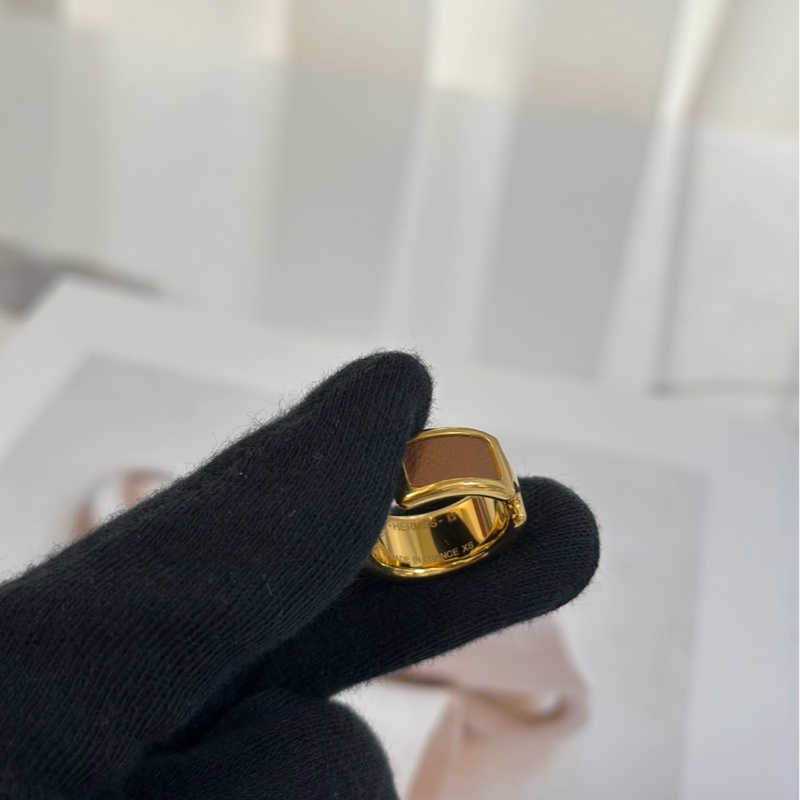 激甜分享價✨愛馬仕Hermès Olympe戒指金棕色PM-15