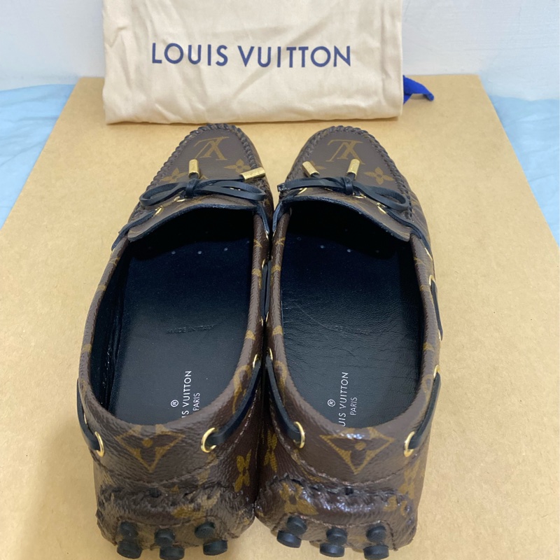 Louis Vuitton 路易威登 老花 綁帶豆豆休閒鞋 女鞋 37號 95新-3