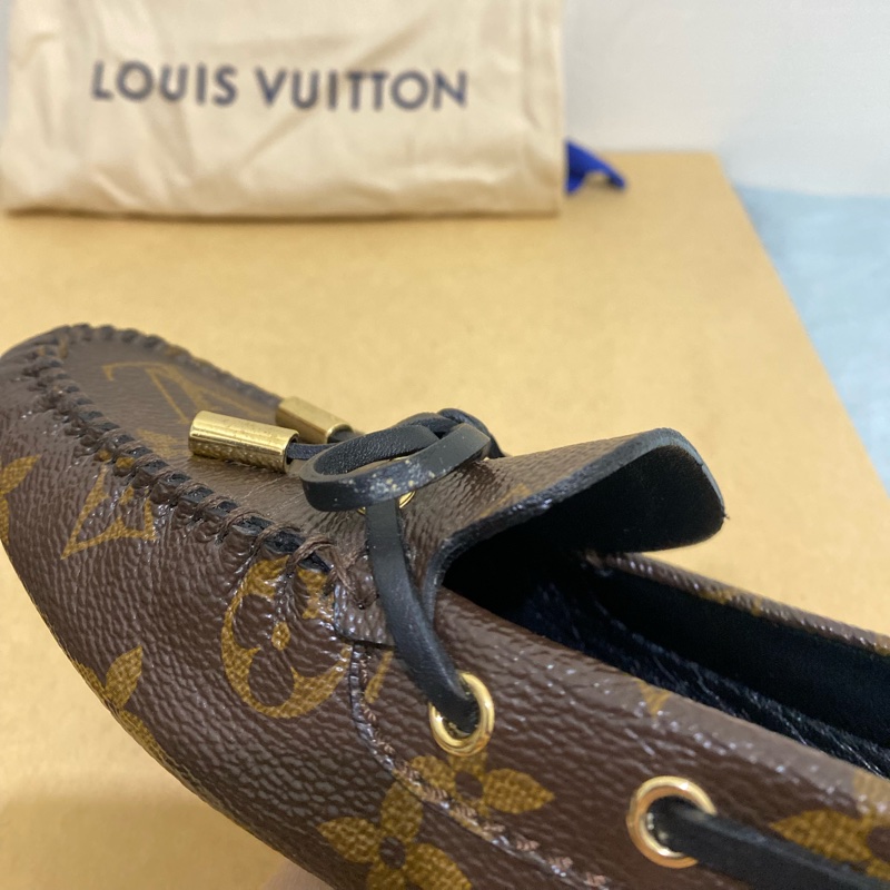 Louis Vuitton 路易威登 老花 綁帶豆豆休閒鞋 女鞋 37號 95新-5