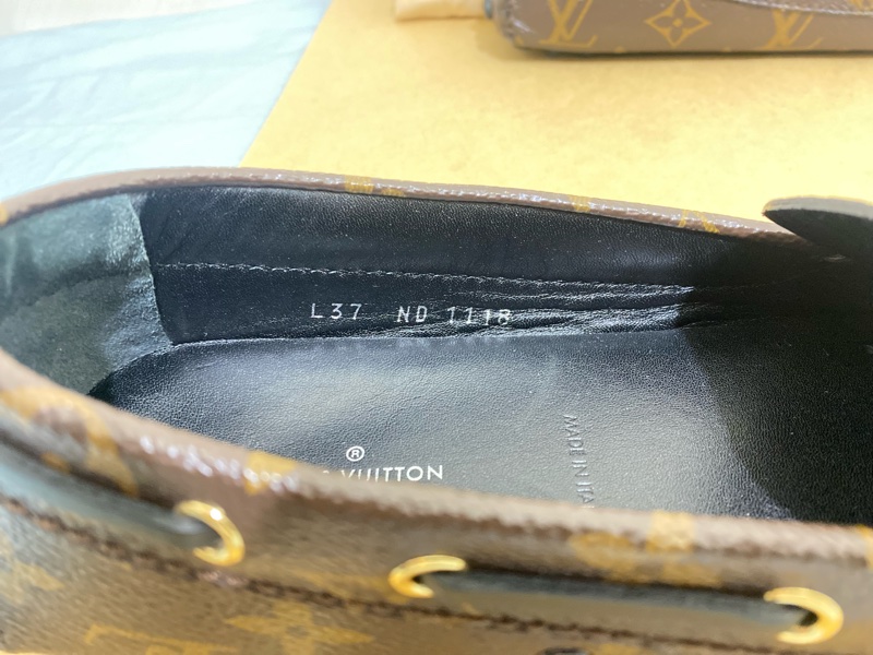 Louis Vuitton 路易威登 老花 綁帶豆豆休閒鞋 女鞋 37號 95新-6