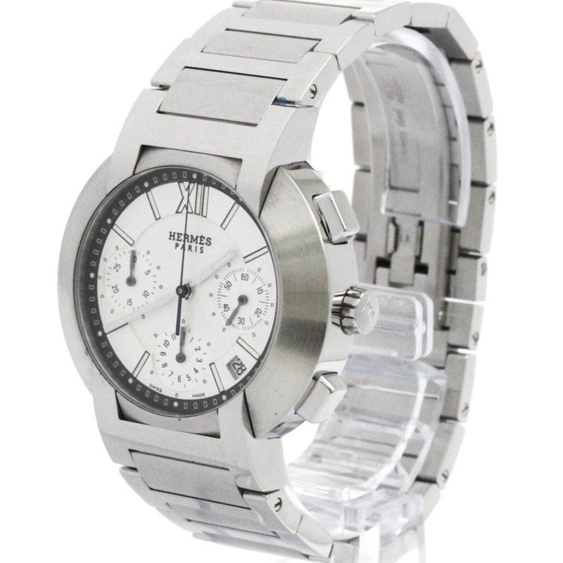 愛馬仕 Nomade 計時碼錶 精鋼自動石英男士腕錶 NO1.910 拋光-1