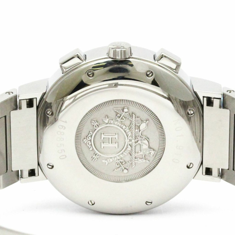 愛馬仕 Nomade 計時碼錶 精鋼自動石英男士腕錶 NO1.910 拋光-5