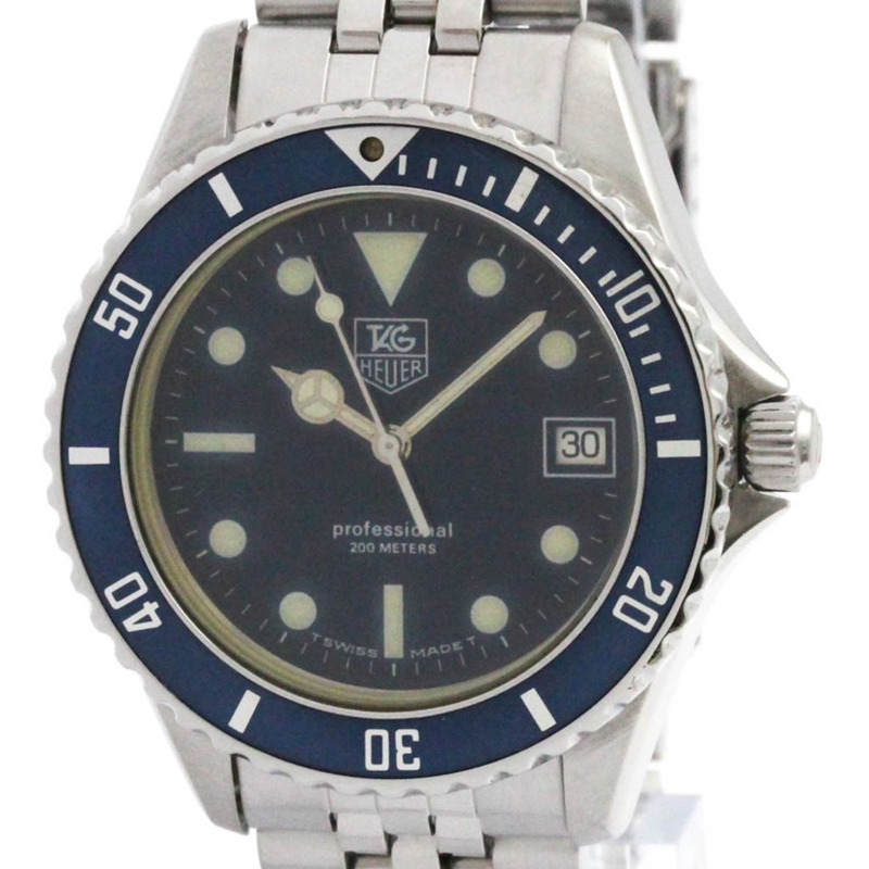 豪雅 TAG HEUER 1000 潛水錶 精鋼石英男士腕錶 980.613 復古款-0