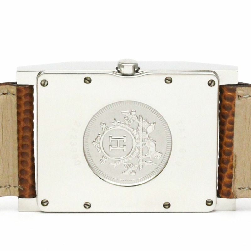 愛馬仕 Tandem 石英精鋼皮革男士腕錶 TA1.810 拋光款-5