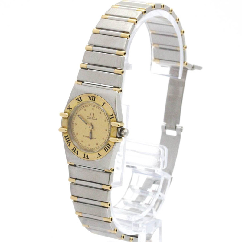 歐米茄星座系列18K金精鋼女錶795.1080拋光款-1